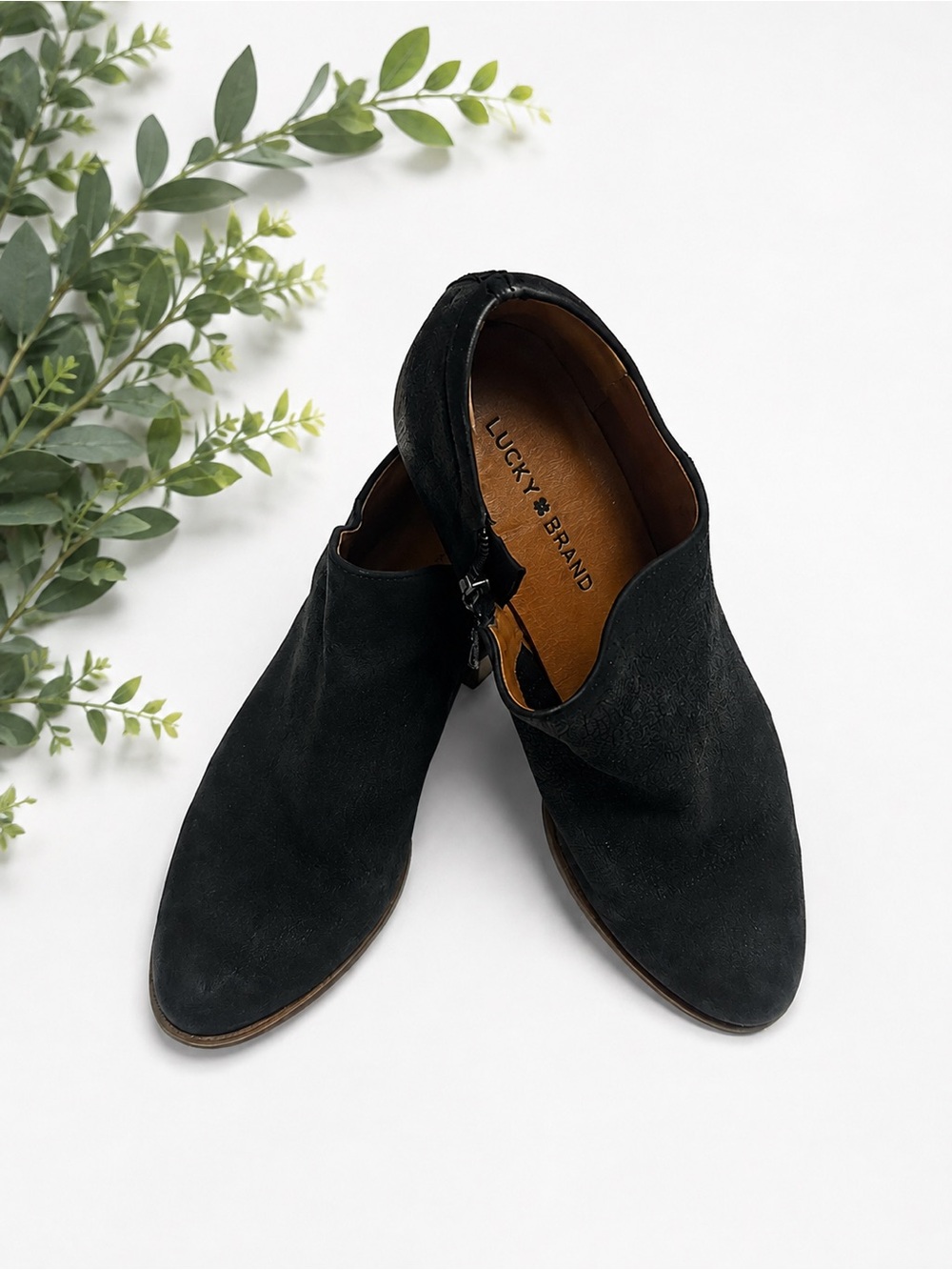 Lucky Brand Black Leather and Suede Shoes